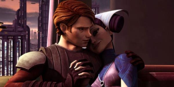 Anakin and Padmé in The Clone Wars.