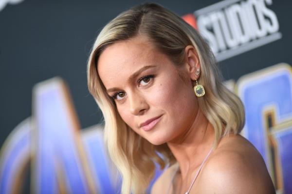 Brie Larson arrives for the premiere of Marvel Studios' 