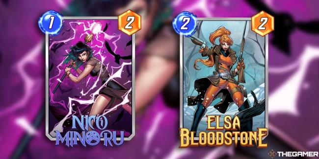 nico minoru and elsa bloodstone cards