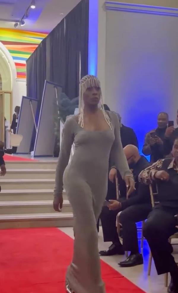 Erica L Carrington took to the runway during an open-casket funeral. Credit: Instagram/@mrs_am_erica